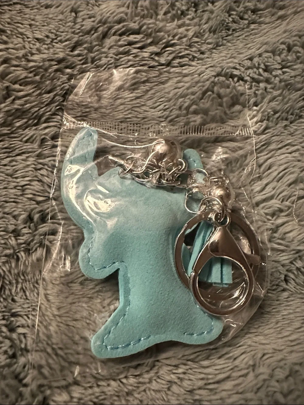 Blue and Pink Crystal Stitch Keychain Bag Charm